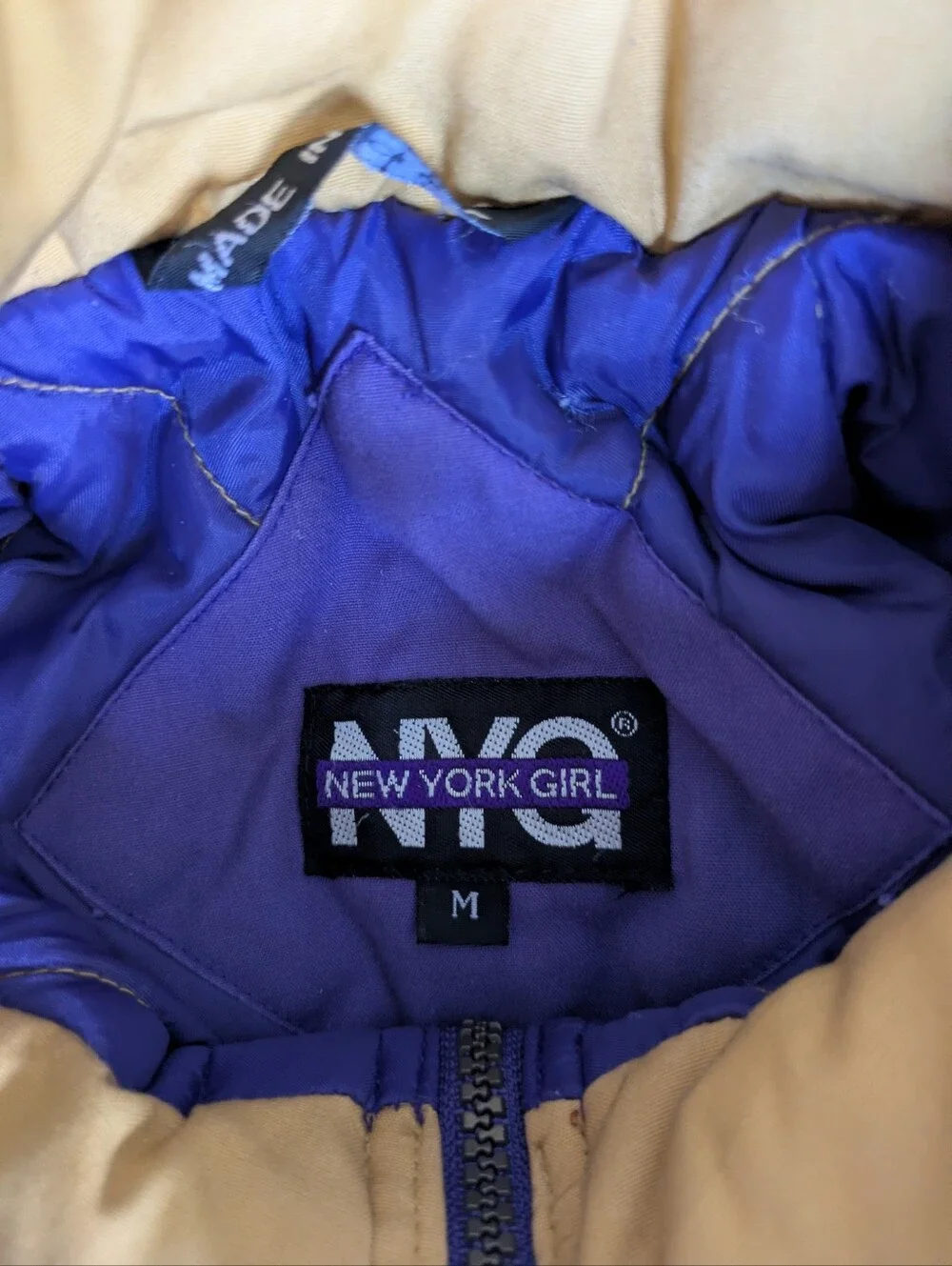Women's Vintage Retro Geometric Purple Coat Medium